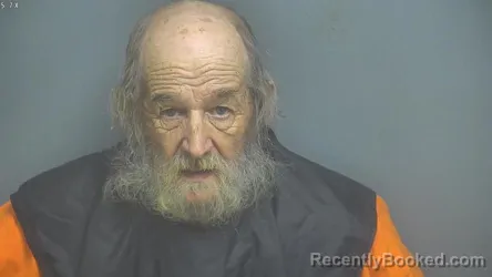 Mugshot of James Robert Mitchell booked in Amherst County, Virginia on July 20, 2026