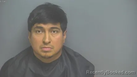 Mugshot of Juan Raxic Lima booked in Amherst County, Virginia on October 24, 2026