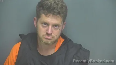 Mugshot of Justin Lee Smith booked in Amherst County, Virginia on July 28, 2026