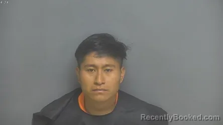 Mugshot of MOISES SANTIZ PEREZ booked in Amherst County, Virginia on June 7, 2026