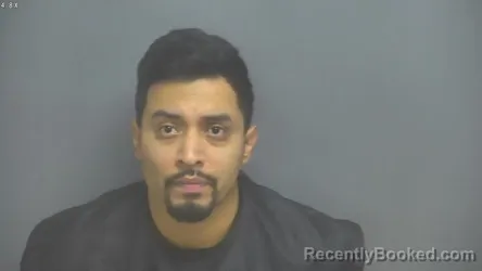 Mugshot of Oscar Eduard Sanabria Mendoza booked in Amherst County, Virginia on September 11, 2026