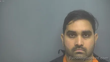 Mugshot of Praveen Kanth Vadapally booked in Amherst County, Virginia on September 4, 2026