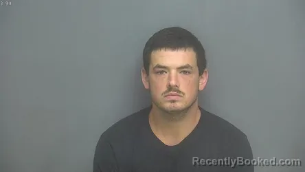 Mugshot of Wesley Jordan Hamilton booked in Amherst County, Virginia on July 24, 2026