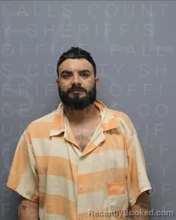 Mugshot of IRVIN BARRIENTOS SANCHEZ booked in Falls County, Texas on May 9, 2026