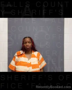 Mugshot of KLYMISHA CLEMONS booked in Falls County, Texas on March 26, 2026