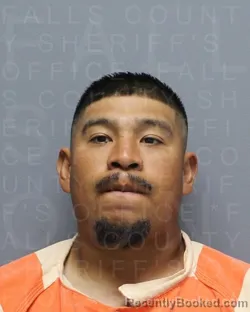 Mugshot of JERARDO RESENDES booked in Falls County, Texas on March 26, 2026