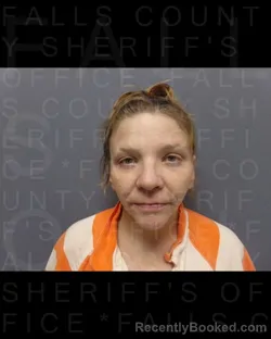 Mugshot of AMBER NEWBY booked in Falls County, Texas on April 8, 2026