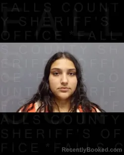 Mugshot of GABRIELLA IRTEIMEH booked in Falls County, Texas on May 28, 2026