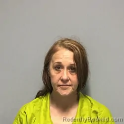 Mugshot of Stephanie Marie Hudgins booked in Roanoke County, Virginia on July 18, 2026