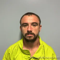 Mugshot of Jordan Christopher Lee Gibson booked in Roanoke County, Virginia on August 3, 2026