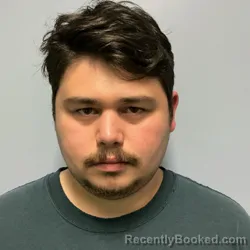 Mugshot of Dominic Alexander Meija booked in Roanoke County, Virginia on September 6, 2026