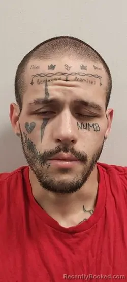 Mugshot of Blade Donovian Powers booked in Smyth County, Virginia on April 22, 2026