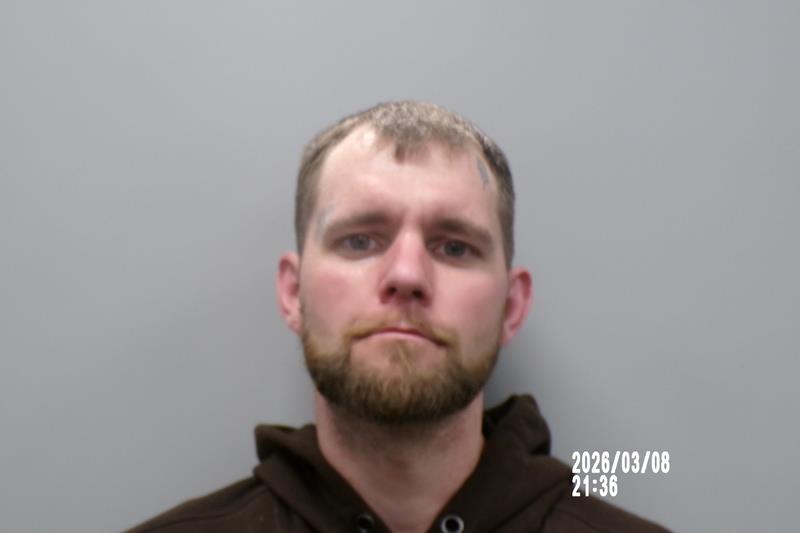 Mugshot of Derek Lee Smith booked in Tazewell County, Virginia on March 8, 2026