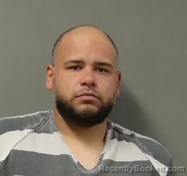 Mugshot of Sandro Gamaliel Colon Santiago booked in Franklin County, Texas on October 2, 2026
