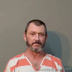 Mugshot of BRUCE RANDOLPH KIMBRELL booked in Franklin County, Texas on July 9, 2026