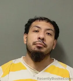 Mugshot of Hugo Abraham Saldana booked in Franklin County, Texas on May 9, 2026