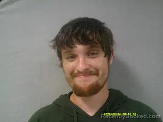 Mugshot of Braden Todd Wood booked in Braxton County, West Virginia on August 3, 2026