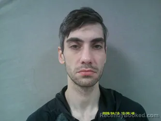 Mugshot of Noah Keith Kushak booked in Braxton County, West Virginia on April 13, 2026