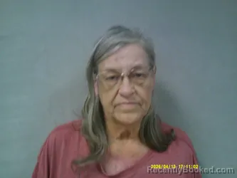 Mugshot of Brenda Kay Fisher booked in Gilmer County, West Virginia on April 13, 2026