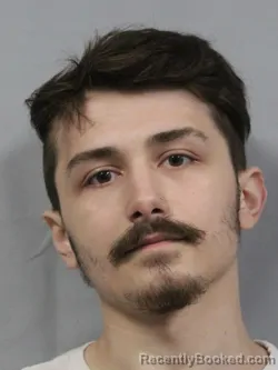 Mugshot of Zachary Nathaniel Atkinson booked in Kanawha County, West Virginia on May 7, 2026