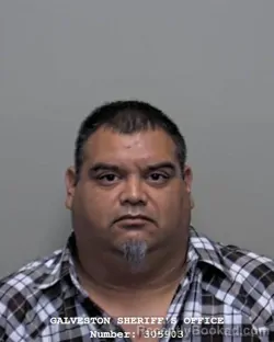 Mugshot of Luis Jose Garcia booked in Galveston County, Texas on September 14, 2026