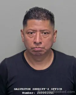 Mugshot of Jose &Nbsp; Quino Quino booked in Galveston County, Texas on September 15, 2026