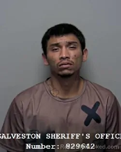 Mugshot of Alexis Omar Gonzalez Hernandez booked in Galveston County, Texas on September 17, 2026