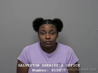 Mugshot of Christan Preshay Frenchwood booked in Galveston County, Texas on September 18, 2026