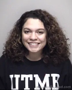 Mugshot of ADRIAUNA RENEE ALANIZ booked in Galveston County, Texas on April 26, 2026