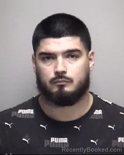 Mugshot of EDUARDO EFREN ALANIZ booked in Galveston County, Texas on April 28, 2026