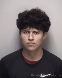 Mugshot of INMER YOEL MEJIA BENITEZ booked in Galveston County, Texas on May 5, 2026