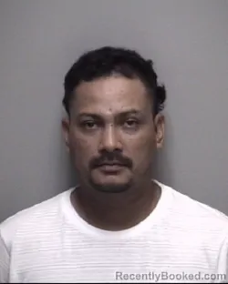 Mugshot of HERALDO CALEB ORELLANA PEREZ booked in Galveston County, Texas on May 6, 2026