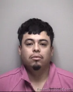 Mugshot of MARTIN ROBERTO RIOS ORTIZ booked in Galveston County, Texas on May 8, 2026