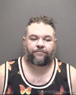 Mugshot of CHRISTOPHER KEENUM EVANS booked in Galveston County, Texas on July 4, 2026