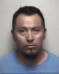 Mugshot of HUGO GEOVANI ARGUETA AJIATAZ booked in Galveston County, Texas on July 7, 2026