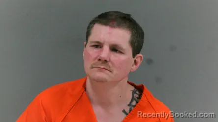 Mugshot of Brandon Larue Cox booked in Logan County, West Virginia on March 29, 2026