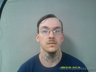 Mugshot of Jacob Livingston Conrad booked in Nicholas County, West Virginia on April 1, 2026