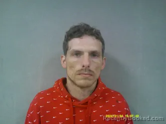 Mugshot of Thaddeus Cain Bailes booked in Nicholas County, West Virginia on April 23, 2026