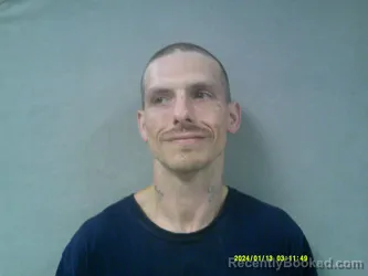 Mugshot of Thaddeus Cain Bailes booked in Nicholas County, West Virginia on May 1, 2026
