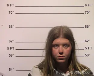 Mugshot of Samantha Leah Searcey booked in Gillespie County, Texas on August 7, 2026