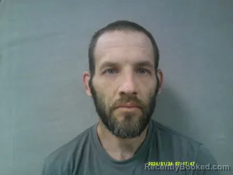 Mugshot of Jared Wayne Russell booked in Webster County, West Virginia on May 12, 2026