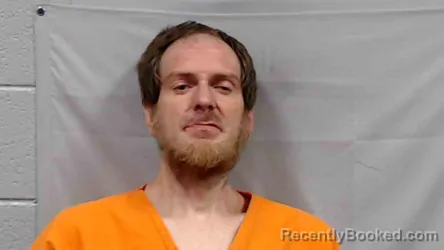 Mugshot of Adam Paul Evans booked in Wyoming County, West Virginia on April 18, 2026