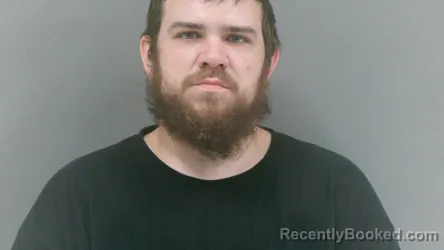 Mugshot of Justin Allen Brown booked in Wyoming County, West Virginia on July 30, 2026