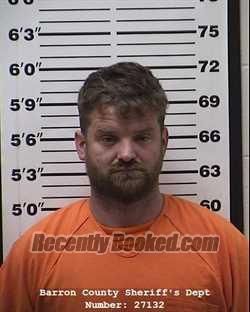 Booking photo from Barron County, Wisconsin