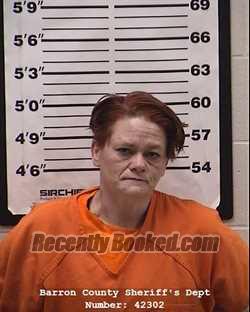 Booking photo from Barron County, Wisconsin