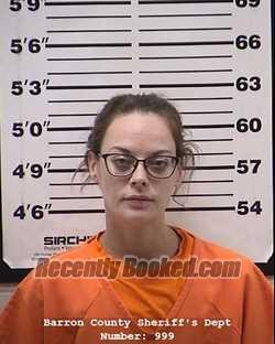 Booking photo from Barron County, Wisconsin