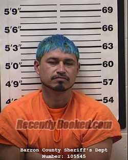 Booking photo from Barron County, Wisconsin