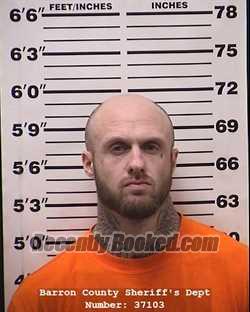 Booking photo from Barron County, Wisconsin