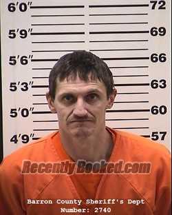 Booking photo from Barron County, Wisconsin