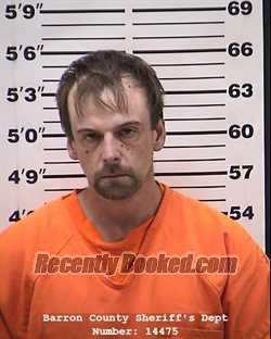Booking photo from Barron County, Wisconsin